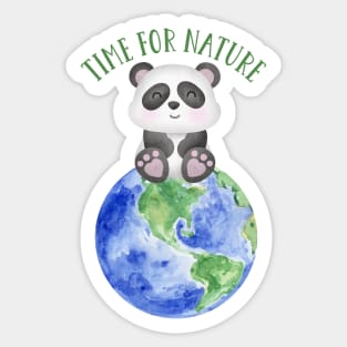 Copy of Cute Panda and Earth Save the Planet Sticker